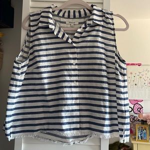 Madewell crop shirt with stripes